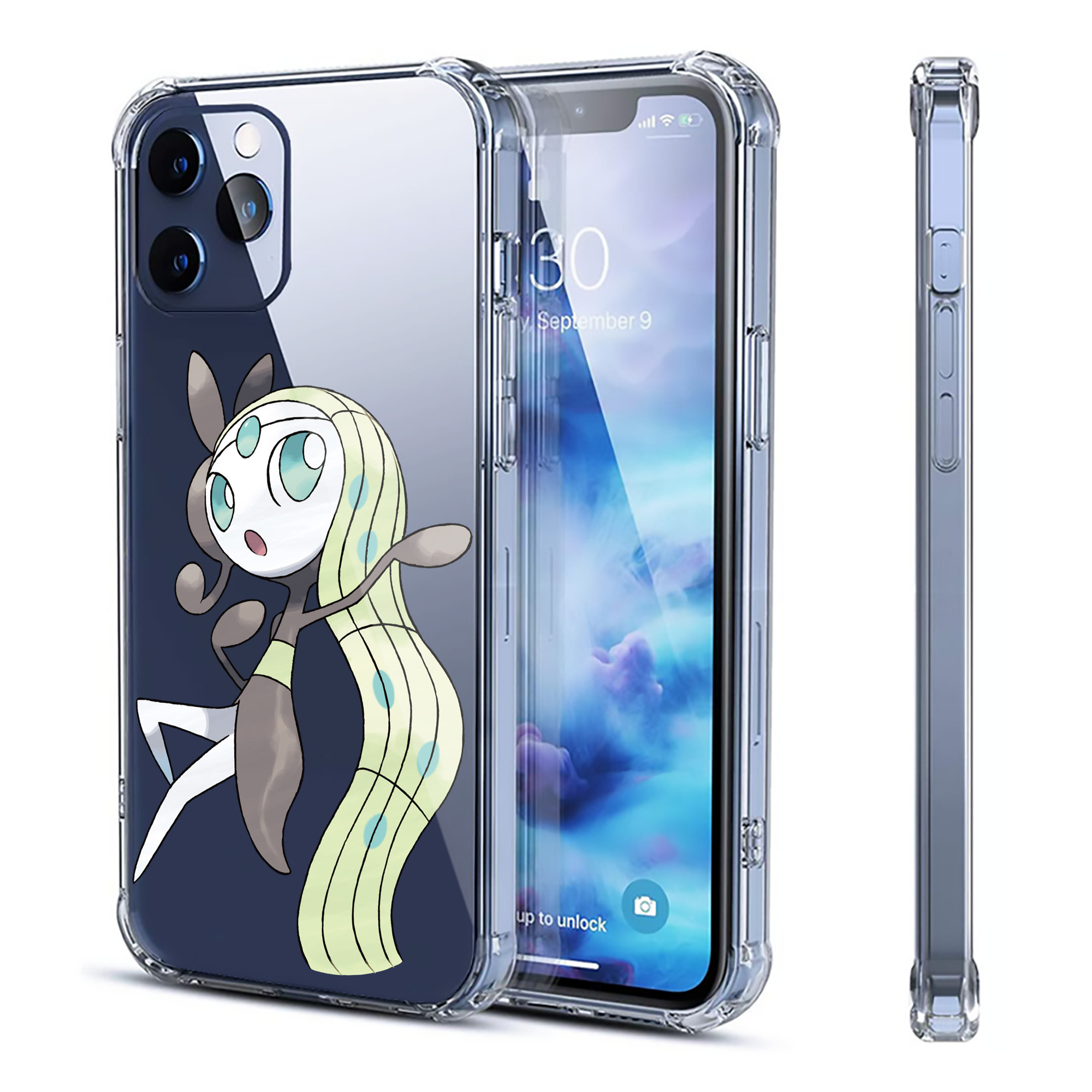 （画像用） ポケットモンスター Pokémon 【iPhone 12シリーズ対応】透明スマホケース（クリアソフトケース）